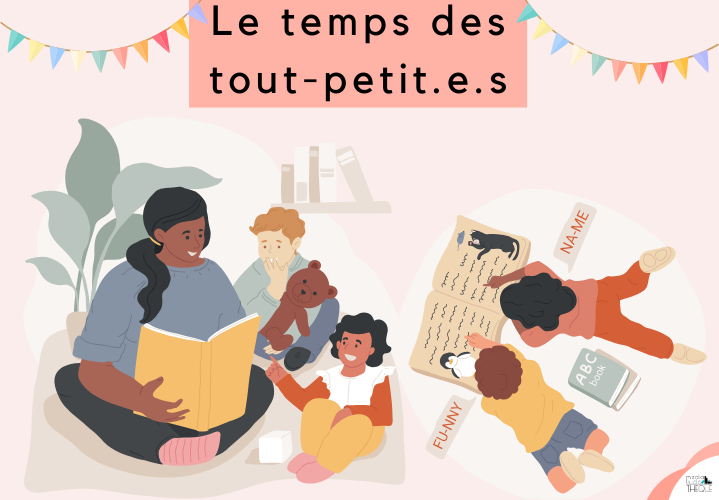 image décorative, bébés lecteurs