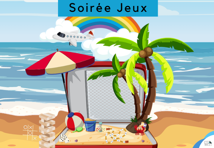 image décorative, soirée jeux été